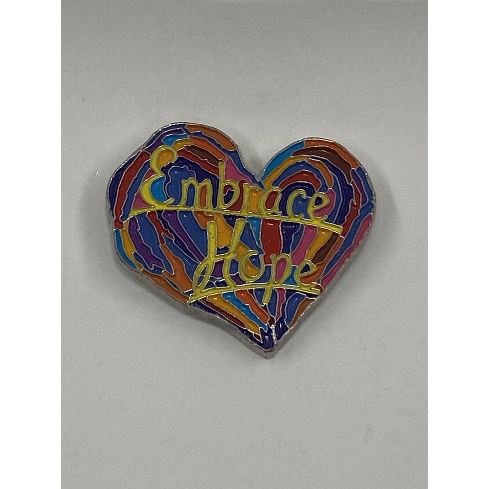 Red Heart Lapel Pin Penzy’s Women's Movement March Washington DC “Embrace Hope”